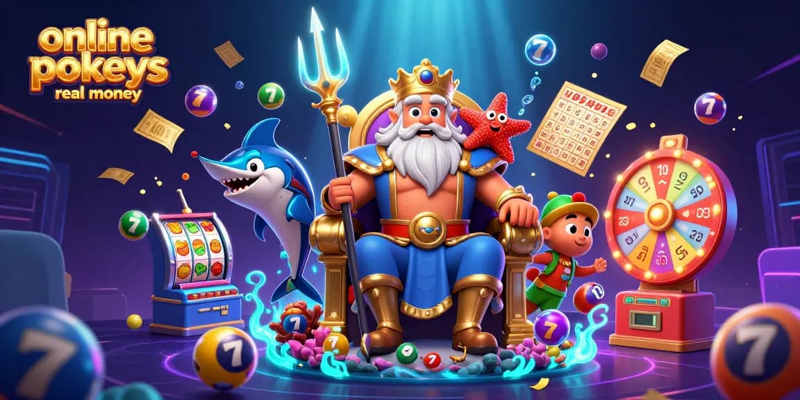 Win big with online pokies real money in this thrilling underwater casino scene.