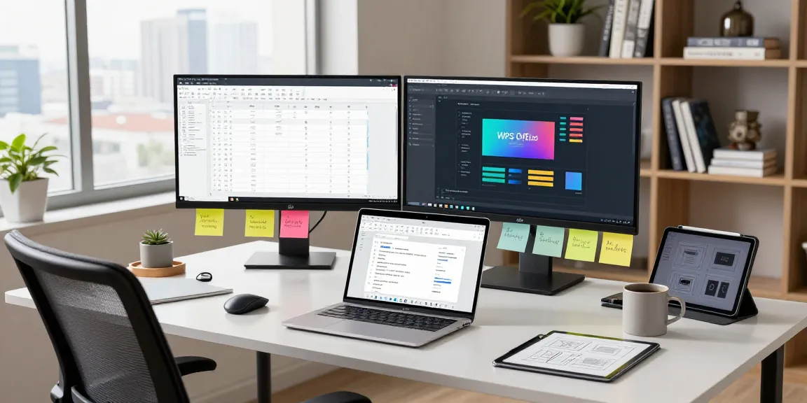 WPS Download in a productivity-focused workspace with software tools and light.